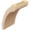 Ekena Millwork 5-inch W x 6-inch D x 10-inch H Lafayette Rough Cedar Woodgrain TimberThane Knee Brace, Primed BRCUR05X06X10LFTRCPR - alternate 3
